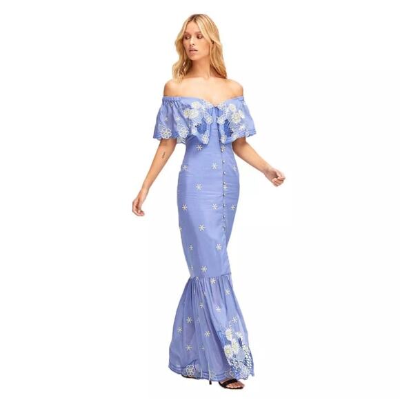 New Alice McCall  Honeycomb Daisy Maxi Dress Size 10 Blue Floral $525 - Picture 1 of 11